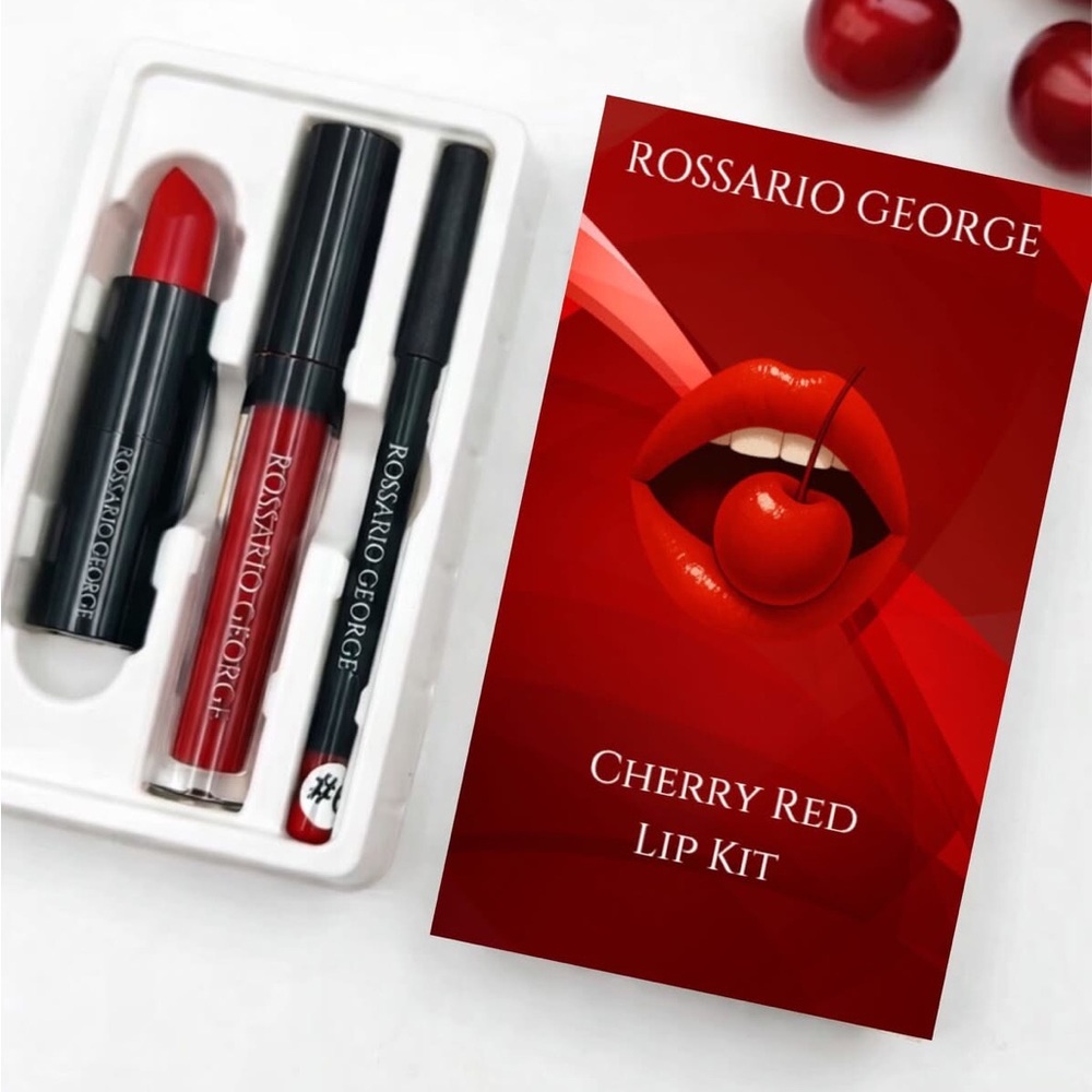 Cherry Red Lip Kit - Red